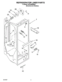 02 - Refrigerator Liner Parts parts for Kitchenaid Refrigerator KSCS25MSMS00 from AppliancePartsPros.com