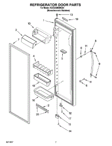 05 - Refrigerator Door Parts parts for Kitchenaid Refrigerator KSCS25MSMS00 from AppliancePartsPros.com