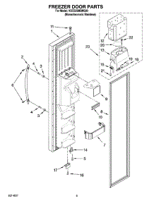06 - Freezer Door Parts parts for Kitchenaid Refrigerator KSCS25MSMS00 from AppliancePartsPros.com