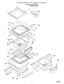 03 - Refrigerator Shelf parts for Kitchenaid Refrigerator KSCS25FJSS01 from AppliancePartsPros.com