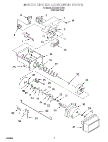 05 - Motor And Ice Container parts for Kitchenaid Refrigerator KSCS25FJSS01 from AppliancePartsPros.com