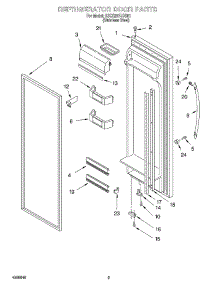 06 - Refrigerator Door parts for Kitchenaid Refrigerator KSCS25FJSS01 from AppliancePartsPros.com