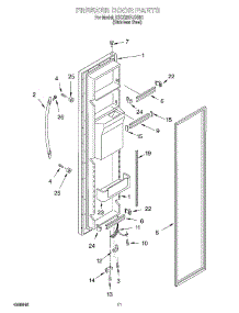 07 - Freezer Door parts for Kitchenaid Refrigerator KSCS25FJSS01 from AppliancePartsPros.com