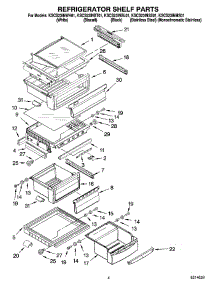 03 - Refrigerator Shelf Parts parts for Kitchenaid Refrigerator KSCS23INBL01 from AppliancePartsPros.com