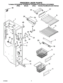 04 - Freezer Liner Parts parts for Kitchenaid Refrigerator KSCS23INWH00 from AppliancePartsPros.com