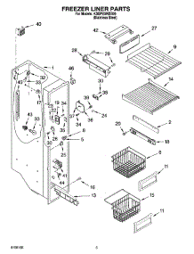 04 - Freezer Liner Parts parts for Kitchenaid Refrigerator KSBP23INSS00 from AppliancePartsPros.com