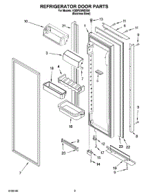 06 - Refrigerator Door Parts parts for Kitchenaid Refrigerator KSBP23INSS00 from AppliancePartsPros.com