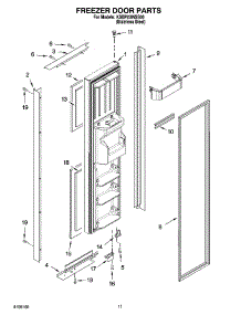07 - Freezer Door Parts parts for Kitchenaid Refrigerator KSBP23INSS00 from AppliancePartsPros.com