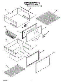 03 - Drawer Parts parts for Kitchenaid Ingredient Center KDDO27TRX00 from AppliancePartsPros.com