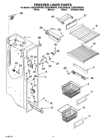 04 - Freezer Liner Parts parts for Kitchenaid Refrigerator KSBS23INBT00 from AppliancePartsPros.com
