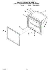 07 - Freezer Door Parts parts for Kitchenaid Refrigerator KBFA20ERBL00 from AppliancePartsPros.com