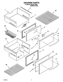 03 - Drawer Parts parts for Kitchenaid Ingredient Center KDDA27TRS00 from AppliancePartsPros.com