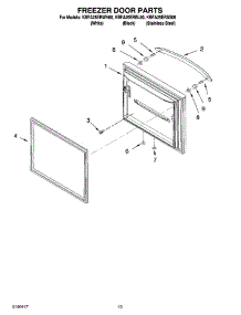 07 - Freezer Door Parts parts for Kitchenaid Refrigerator KBFA25ERBL00 from AppliancePartsPros.com