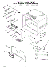 02 - Freezer Liner Parts parts for Kitchenaid Refrigerator KBFA25ERWH00 from AppliancePartsPros.com
