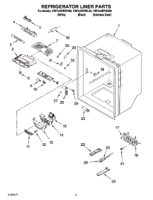 03 - Refrigerator Liner Parts parts for Kitchenaid Refrigerator KBFA25ERSS00 from AppliancePartsPros.com
