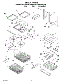 06 - Shelf Parts parts for Kitchenaid Refrigerator KBFA25ERSS00 from AppliancePartsPros.com