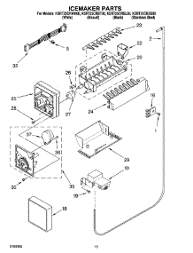 12 - Icemaker Parts, Optional Parts parts for Kitchenaid Refrigerator KSRT25CRBT00 from AppliancePartsPros.com