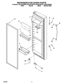 06 - Refrigerator Door Parts parts for Kitchenaid Refrigerator KSRT25CRBL00 from AppliancePartsPros.com