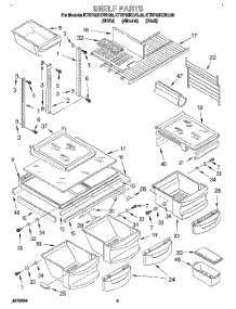 04 - Shelf, Lit / Optional parts for Kitchenaid Refrigerator KTRP22KDWH00 from AppliancePartsPros.com