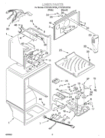 02 - Liner parts for Kitchenaid Refrigerator KTRP22KJWH00 from AppliancePartsPros.com