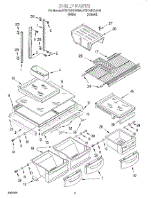 03 - Shelf parts for Kitchenaid Refrigerator KTRP22KGAL00 from AppliancePartsPros.com