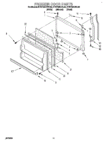 07 - Freezer Door parts for Kitchenaid Refrigerator KTRP22KDBL00 from AppliancePartsPros.com