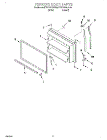 06 - Freezer Door, Lit / Optional parts for Kitchenaid Refrigerator KTRP22KGWH00 from AppliancePartsPros.com