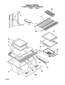 03 - Shelf parts for Kitchenaid Refrigerator KTRP19KJWH00 from AppliancePartsPros.com
