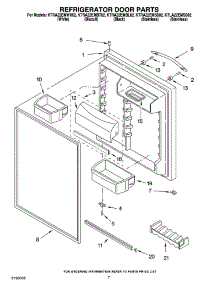 04 - Refrigerator Door Parts parts for Kitchenaid Refrigerator KTRA22EMBL02 from AppliancePartsPros.com