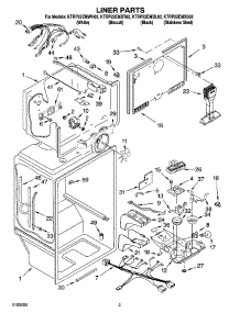 02 - Liner Parts parts for Kitchenaid Refrigerator KTRP22EMSS02 from AppliancePartsPros.com