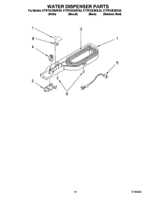 08 - Water Dispenser Parts, Optional Parts parts for Kitchenaid Refrigerator KTRP22EMSS02 from AppliancePartsPros.com