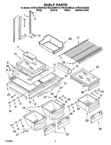 03 - Shelf Parts parts for Kitchenaid Refrigerator KTRC22EMBL00 from AppliancePartsPros.com