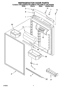 04 - Refrigerator Door Parts parts for Kitchenaid Refrigerator KTRC22EMBL00 from AppliancePartsPros.com