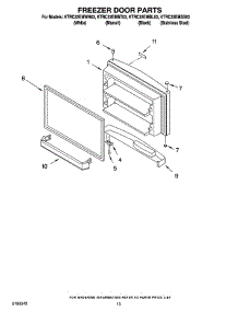 07 - Freezer Door Parts parts for Kitchenaid Refrigerator KTRC22EMBL03 from AppliancePartsPros.com