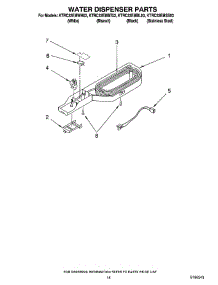 08 - Water Dispenser Parts, Optional Parts parts for Kitchenaid Refrigerator KTRC22EMBL03 from AppliancePartsPros.com