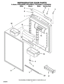 04 - Refrigerator Door Parts parts for Kitchenaid Refrigerator KTRC22EMWH03 from AppliancePartsPros.com