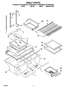 03 - Shelf Parts parts for Kitchenaid Refrigerator KTRP22EMWH02 from AppliancePartsPros.com