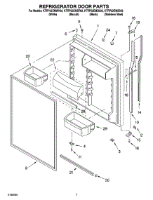 04 - Refrigerator Door Parts parts for Kitchenaid Refrigerator KTRP22EMBT02 from AppliancePartsPros.com