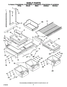03 - Shelf Parts parts for Kitchenaid Refrigerator KTRA22EMWH02 from AppliancePartsPros.com