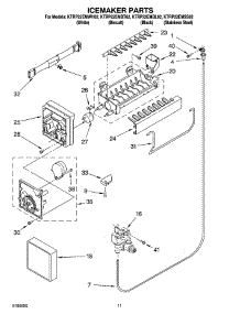 06 - Icemaker Parts parts for Kitchenaid Refrigerator KTRP22EMBL02 from AppliancePartsPros.com