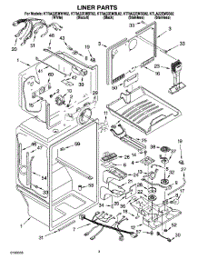 02 - Liner Parts parts for Kitchenaid Refrigerator KTRA22EMBT02 from AppliancePartsPros.com