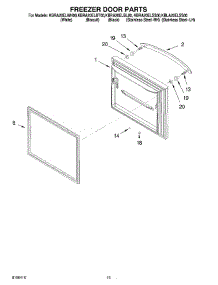 08 - Freezer Door Parts, Literature And Optional Parts parts for Kitchenaid Refrigerator KBRA20ELWH00 from AppliancePartsPros.com