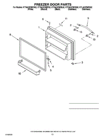 07 - Freezer Door Parts parts for Kitchenaid Refrigerator KTRA22EMBT02 from AppliancePartsPros.com