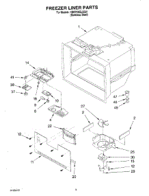 02 - Freezer Liner Parts parts for Kitchenaid Refrigerator KBRP20ELSS01 from AppliancePartsPros.com