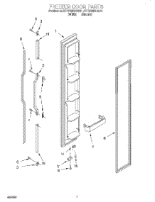 05 - Freezer Door parts for Kitchenaid Refrigerator KSRP22KDWH01 from AppliancePartsPros.com