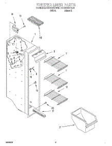 06 - Freezer Liner parts for Kitchenaid Refrigerator KSRP22KFAL01 from AppliancePartsPros.com