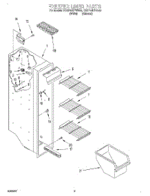 06 - Freezer Liner parts for Kitchenaid Refrigerator KSRP22KFAL00 from AppliancePartsPros.com