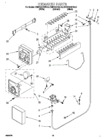 12 - Icemaker, Lit / Optional parts for Kitchenaid Refrigerator KSRP25QDBL02 from AppliancePartsPros.com