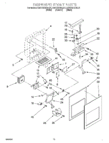 08 - Dispenser Front parts for Kitchenaid Refrigerator KSRP25QDWH01 from AppliancePartsPros.com