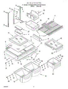 03 - Shelf parts for Kitchenaid Refrigerator KTRP20KDWH04 from AppliancePartsPros.com